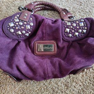 Purple Suede Marciano Handbag